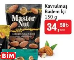 KAVRULMUŞ BADEM İÇİ 150 G KAVRULMUŞ BADEM İÇİ 150 G
